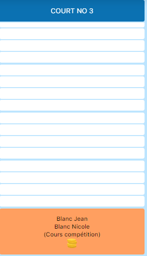 Recherche de la réservation